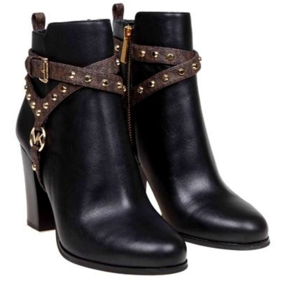 Michael Kors Black High Heeled Ankle Boots